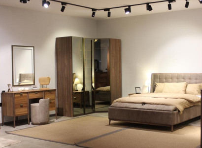 Chambre ensemble Lit + 2x tables de chevet Commode Armoire Ensemble de luxe nouveau